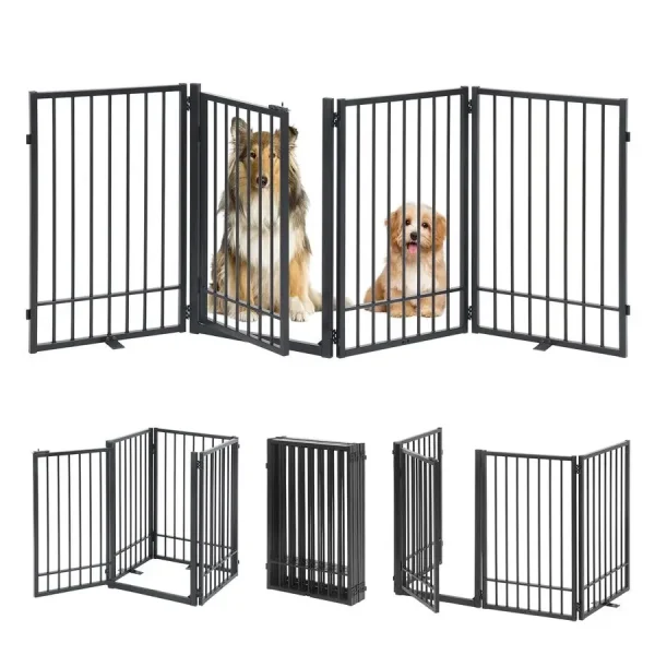 Freestanding Pet Gate with Door