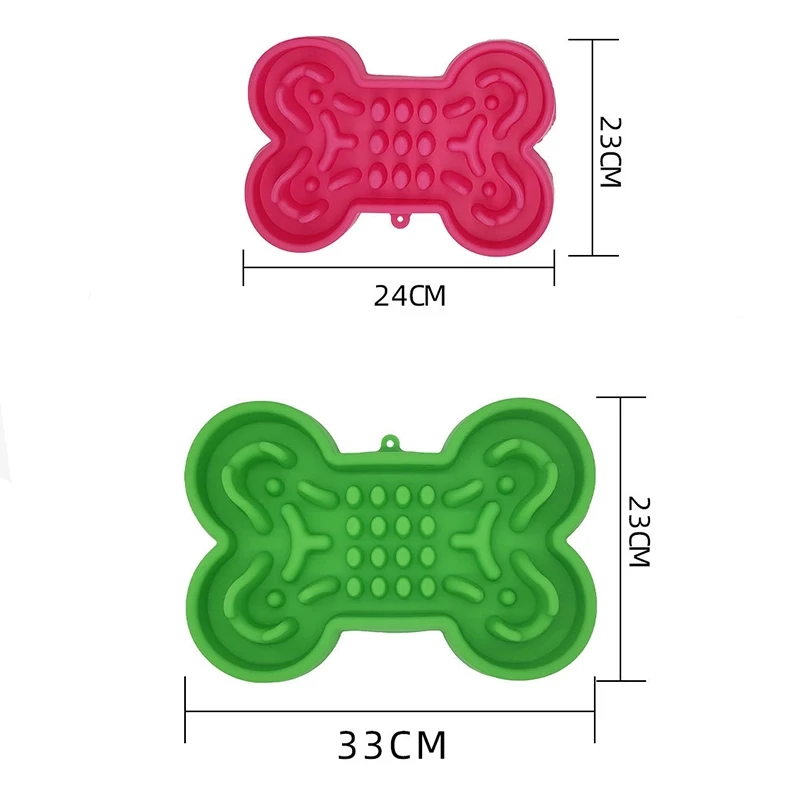 Bone-Shaped Silicone Slow Feeder Bowl for Dogs and Cats - Image 5