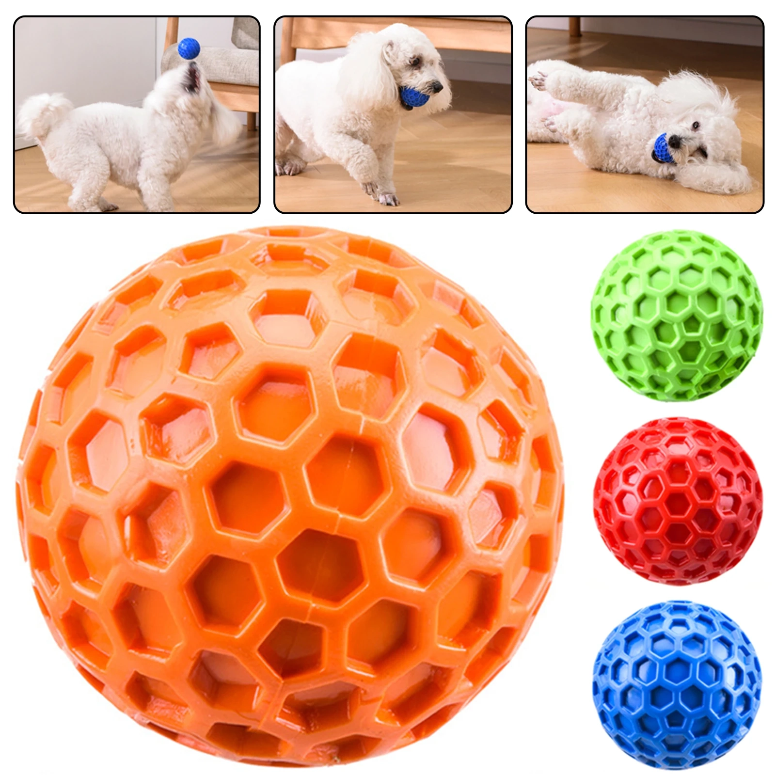 Honeycomb Squeaky Dog Ball