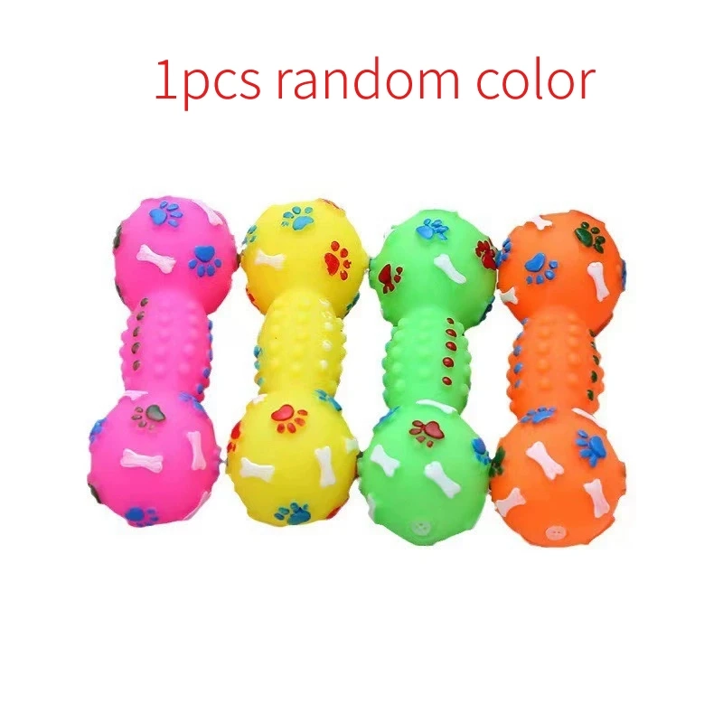 Paw Print Squeaky Dumbbell - Image 7