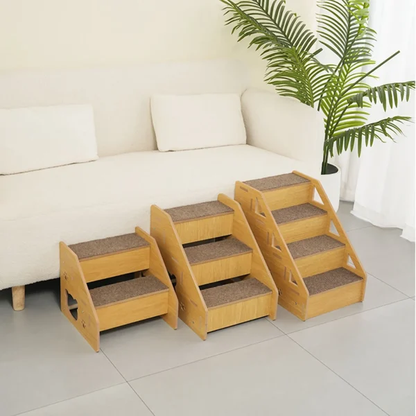 Non-Slip Wooden Pet Steps