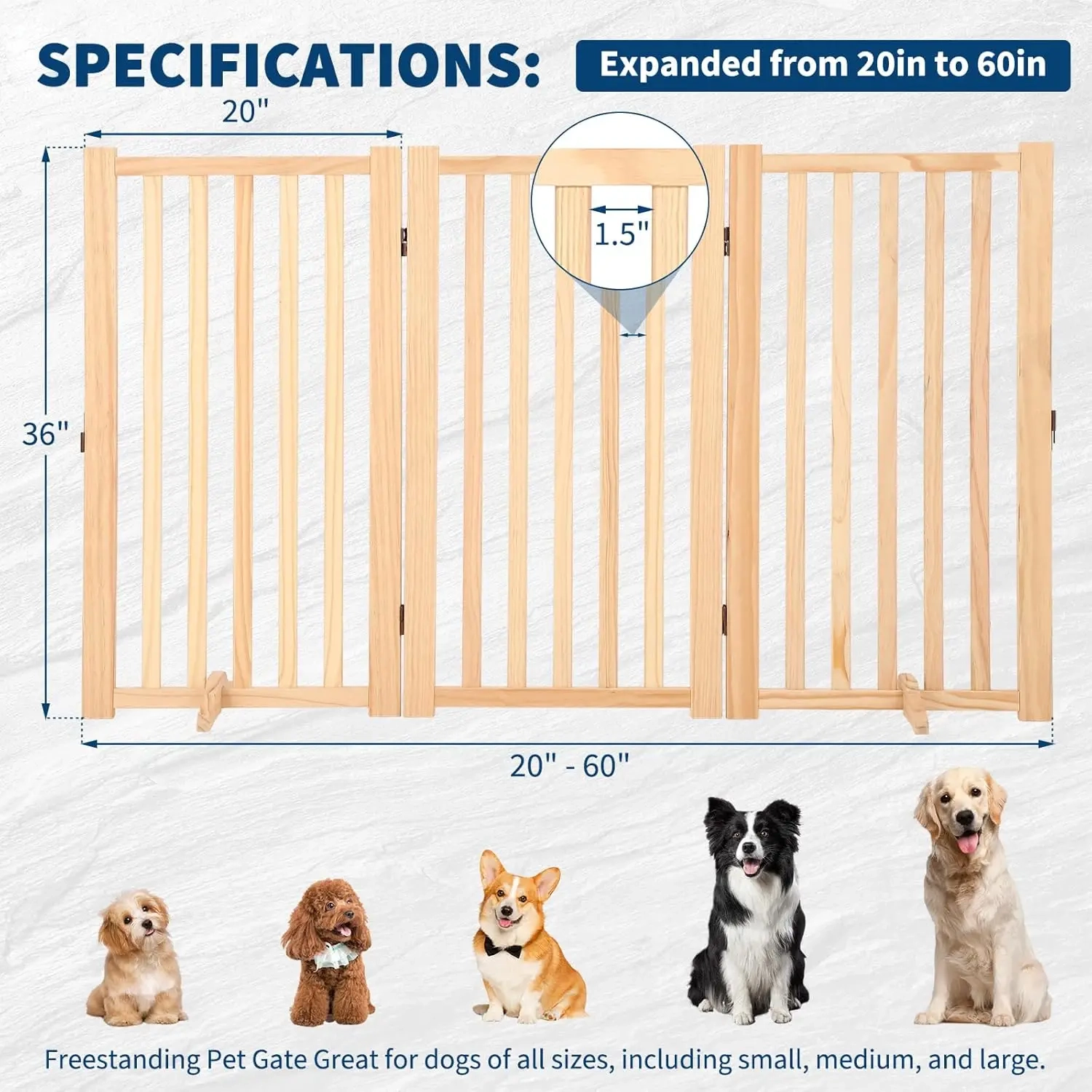Freestanding Foldable Pet Gate - Image 9