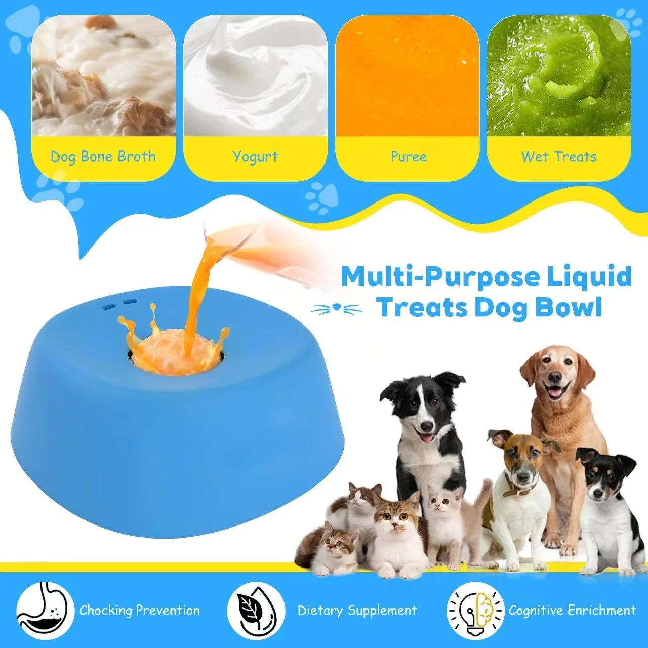 Anti-Slip Liquid Lick Bowl Slow Feeder for Dogs - Image 4