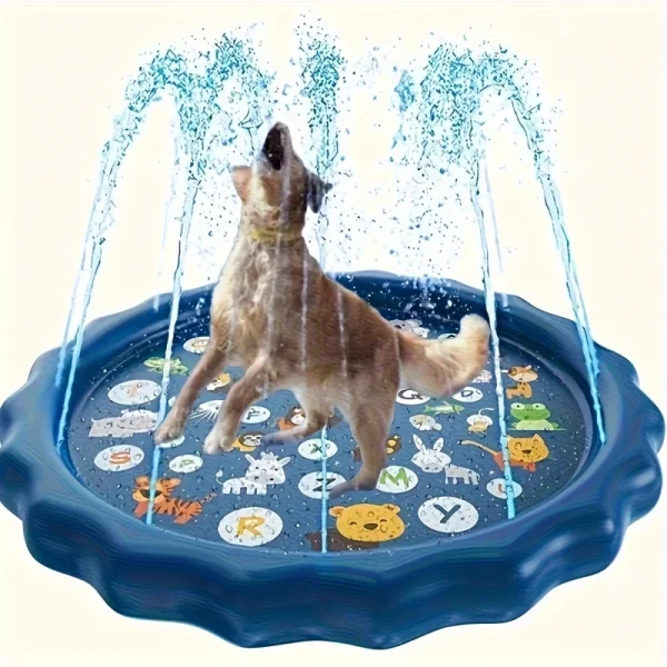 Spray Splash Pet Pool - Anti-slip Dog Water Play Cooling, water spraying, and ice cooling