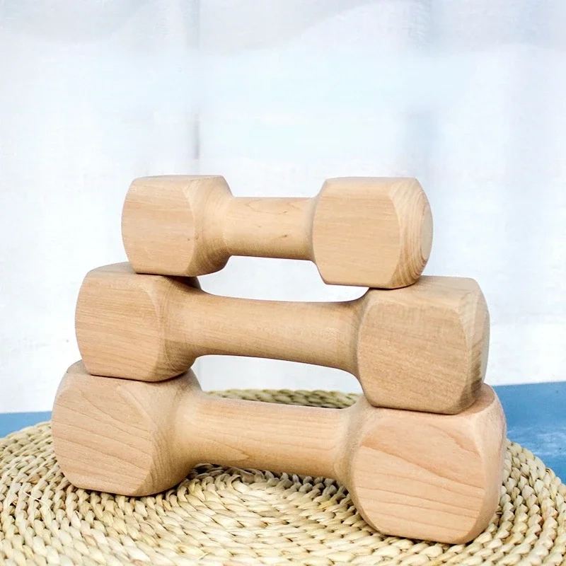 Wooden Dumbbell Chew Toy - Image 2