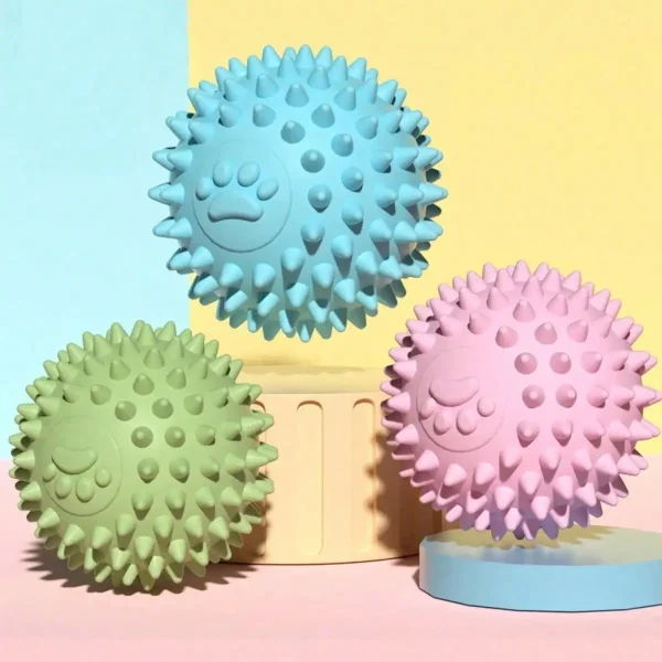Interactive Rubber Dog Ball for Chewing, Fetch, and Active Play