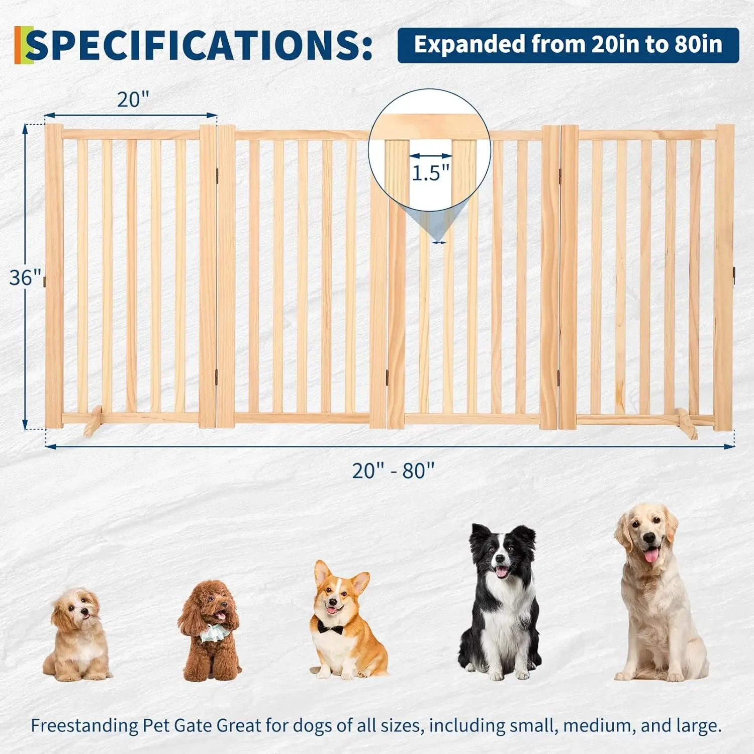 Freestanding Foldable Pet Gate - Image 10