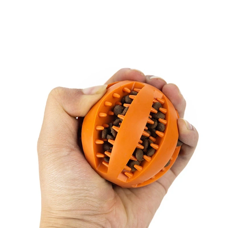 Treat Dispensing Rubber Ball Dog Toy - Image 5