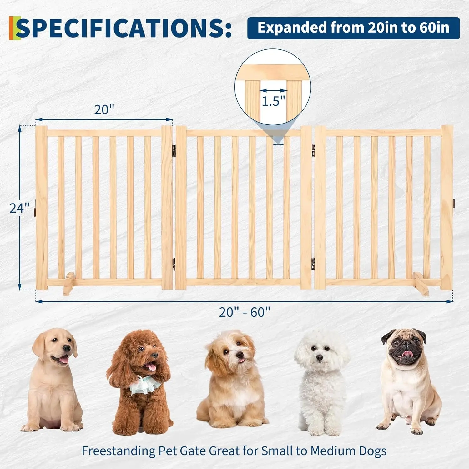 Freestanding Foldable Pet Gate - Image 7