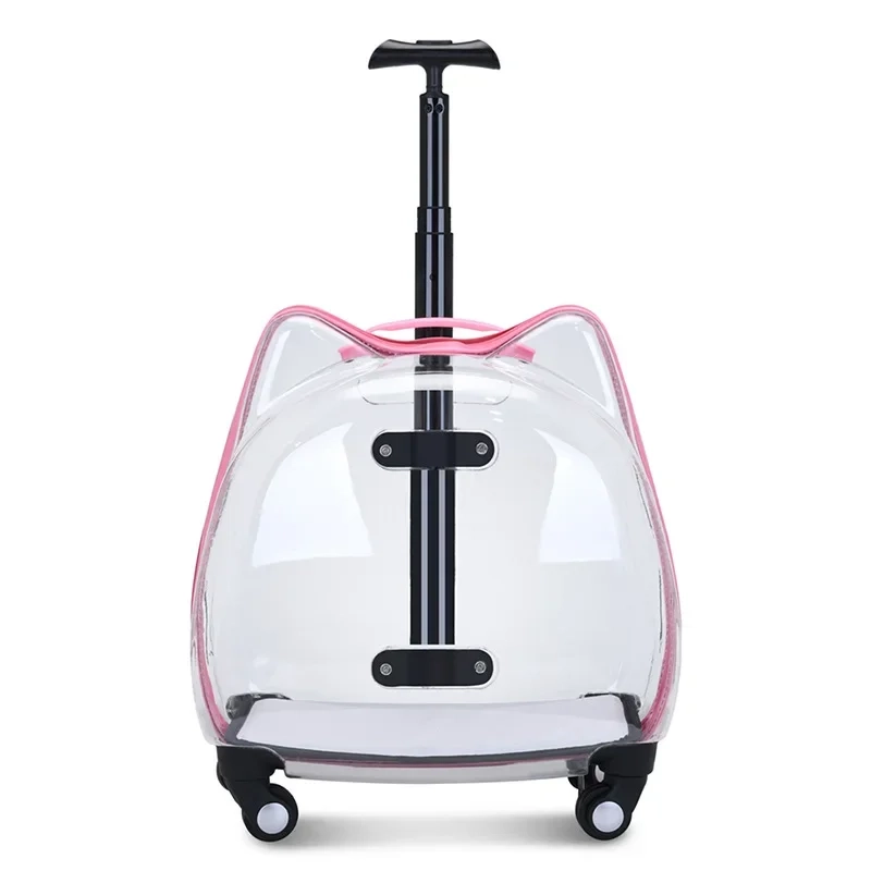 Transparent Pet Trolley Carrier - Image 4