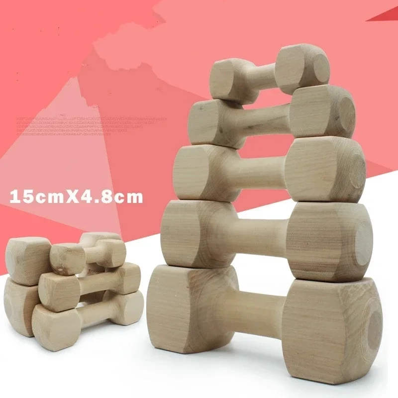 Wooden Dumbbell Chew Toy - Image 3