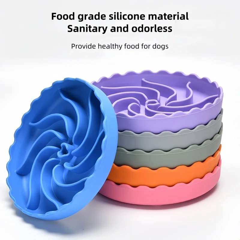 Silicone Slow Feeder Bowl with Suction Base for Dogs - Image 2