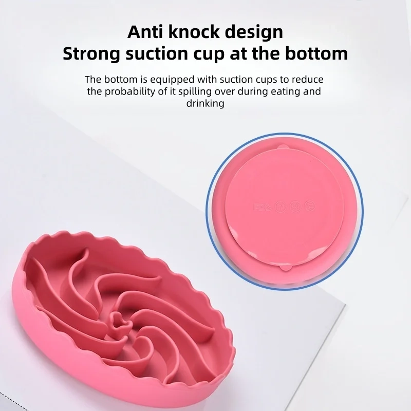 Silicone Slow Feeder Bowl with Suction Base for Dogs - Image 5