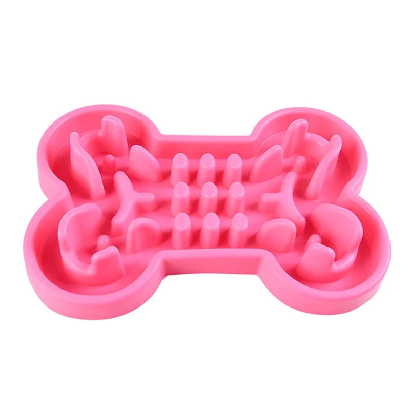 Bone-Shaped Silicone Slow Feeder Bowl for Dogs and Cats - Image 8