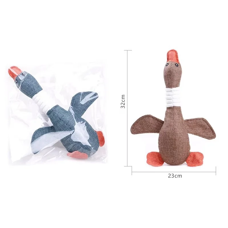 Duck Plush Squeaky Dog Toy for Interactive Play - Image 4