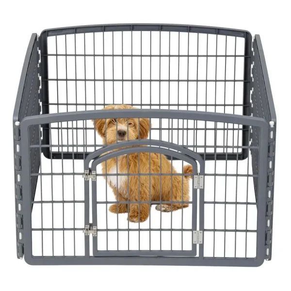 4-Panel Pet Playpen with Door