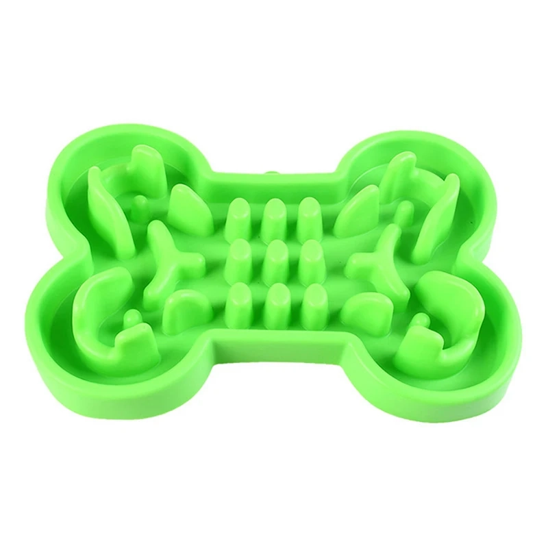 Bone-Shaped Silicone Slow Feeder Bowl for Dogs and Cats - Image 7