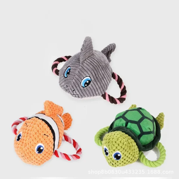 Plush Squeaky Pet Toy for Chewing, Teething, and Interactive Play