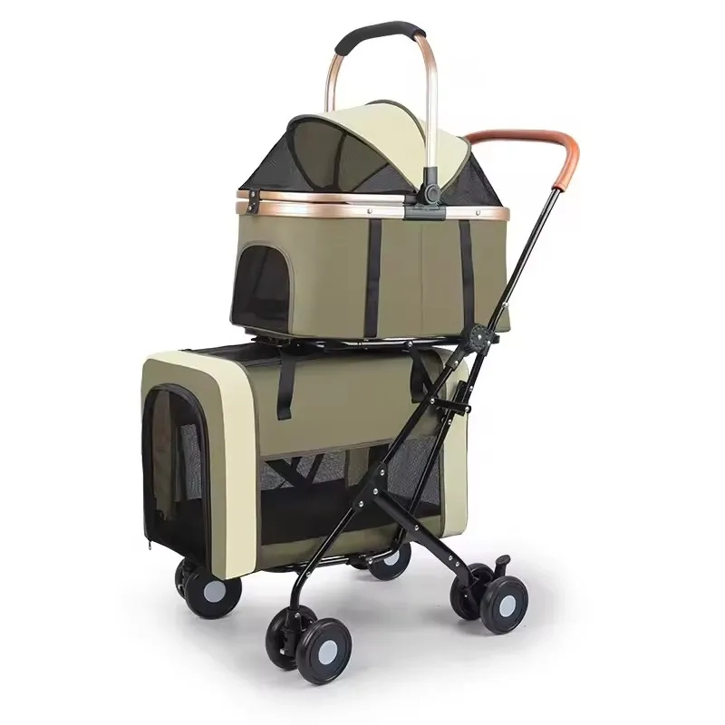 Detachable Two-Tier Pet Stroller - Image 4