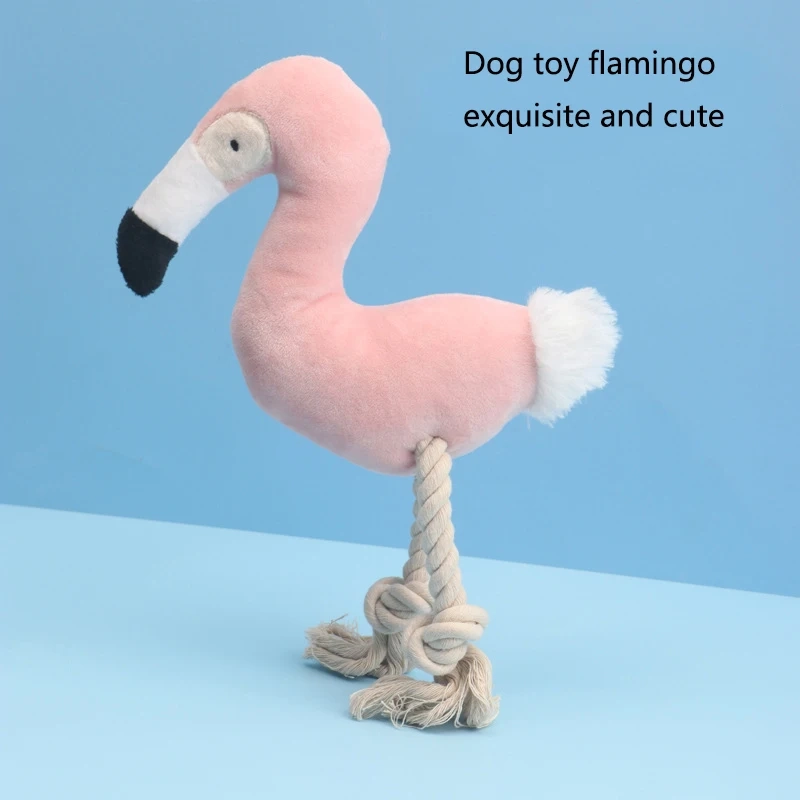 Flamingo Plush Squeaky Dog Toy for Interactive Play - Image 3