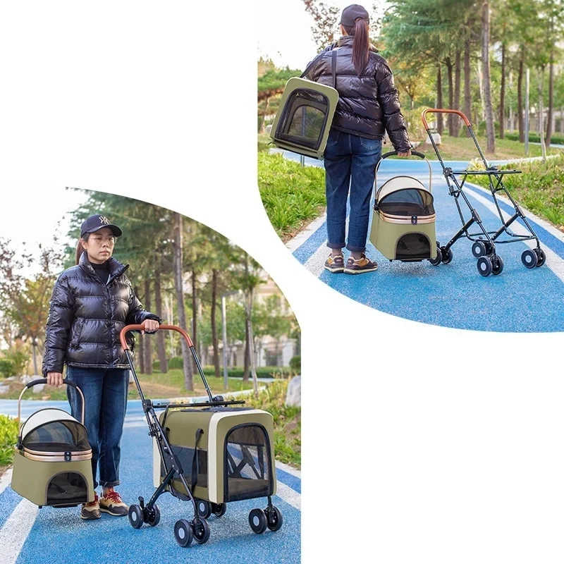 Detachable Two-Tier Pet Stroller - Image 2