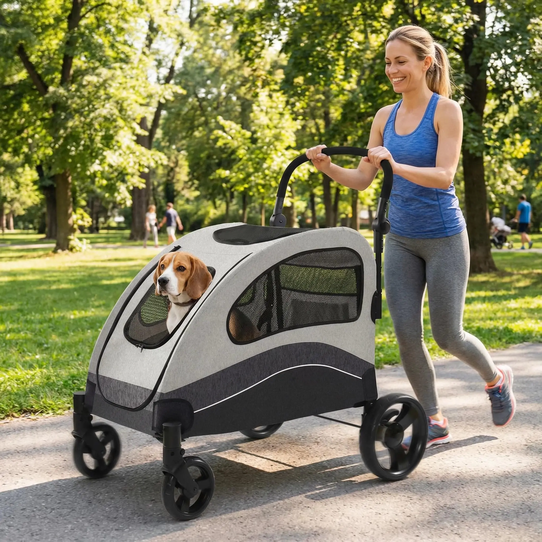 Large Pet Wagon Stroller with Adjustable Handle