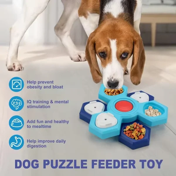 Multi-Layer Rotating Puzzle Slow Feeder Tray for Dogs and Cats