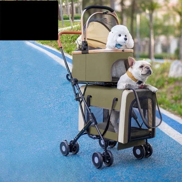 Detachable Two-Tier Pet Stroller