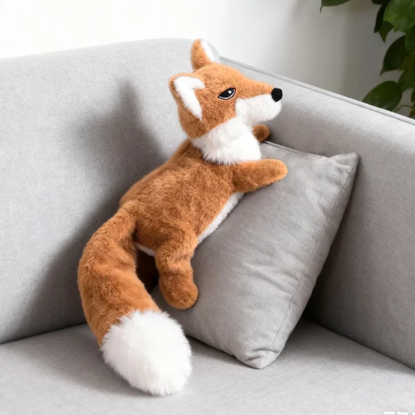 Stuffing-Free Fox Squeaky Pet Toy for Interactive Play