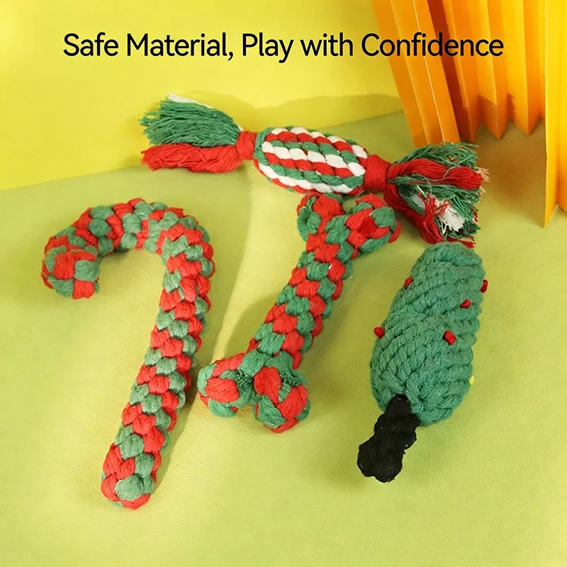 Festive Cotton Rope Dog Toy