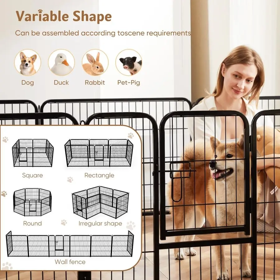 Portable 8-Panel Pet Play Yard - Image 4
