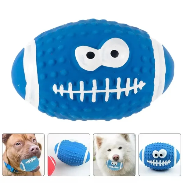 Squeaky Latex Dog Ball Toy for Interactive Chewing and Play
