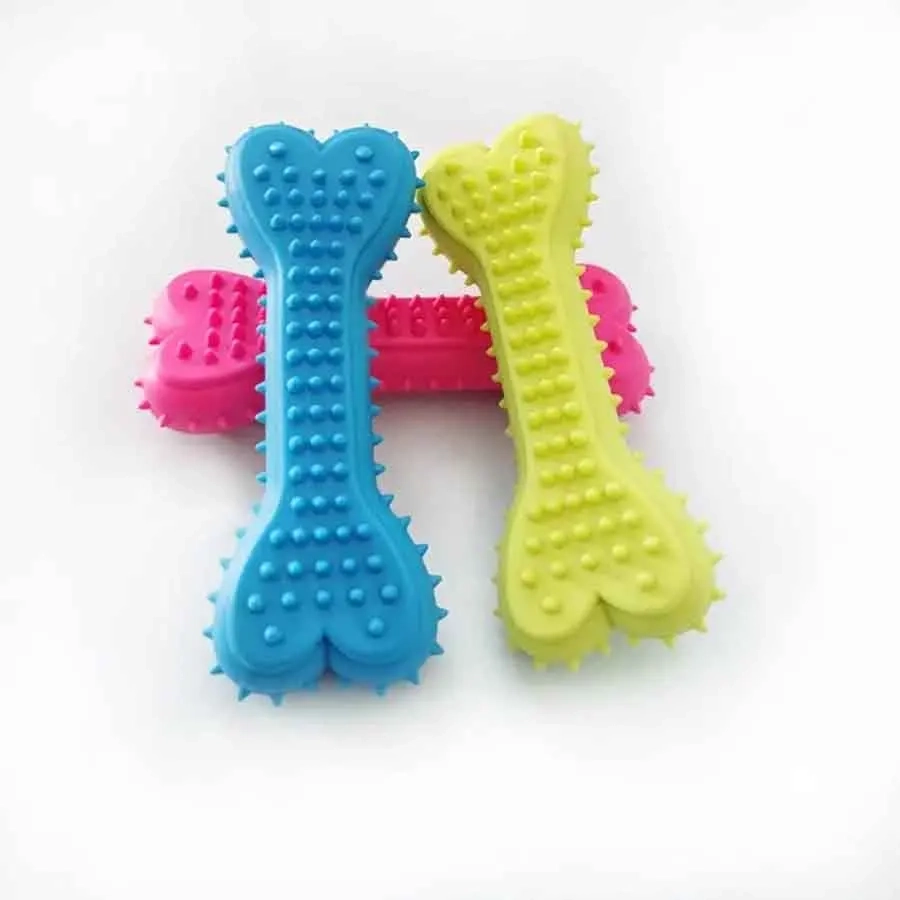 Bone-Shaped Rubber Dog Chew Toy - Image 3