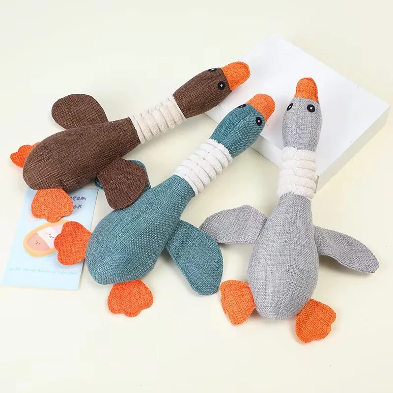 Duck Plush Squeaky Dog Toy for Interactive Play - Image 5