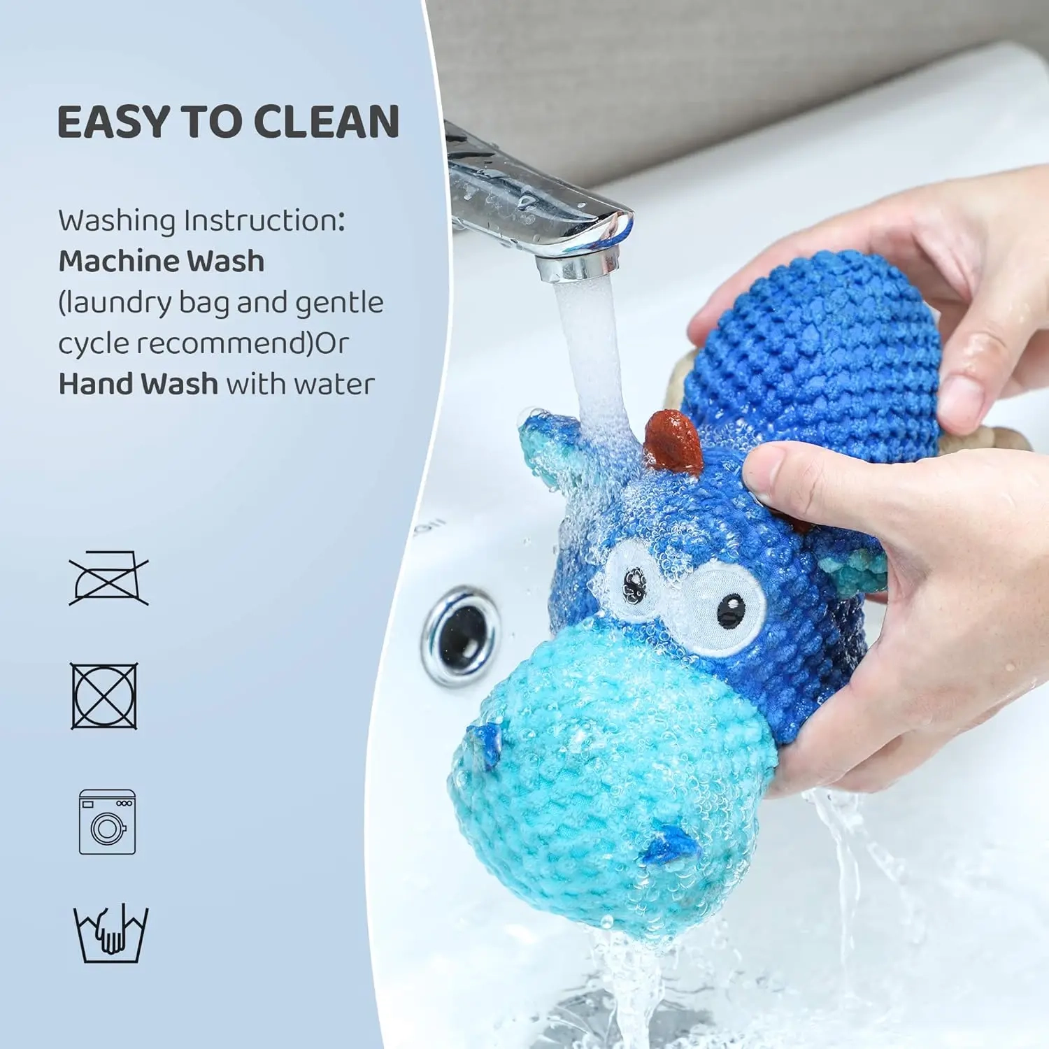 Durable Plush Squeaky Dog Toy with Crinkle Details - Image 3