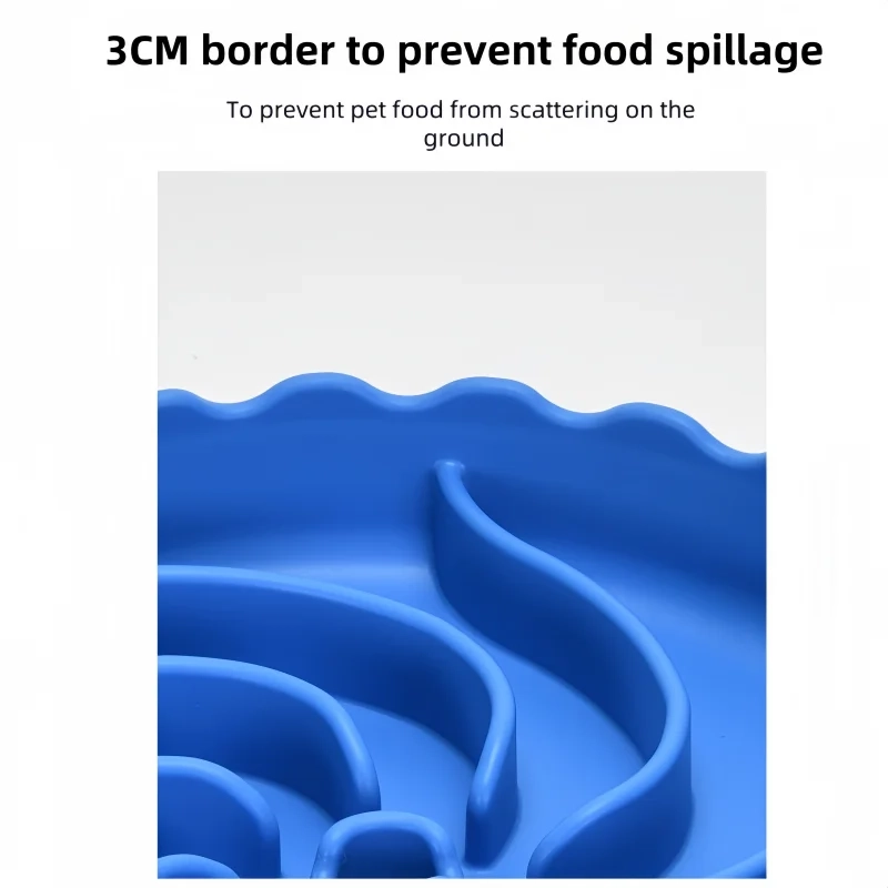 Silicone Slow Feeder Bowl with Suction Base for Dogs - Image 3