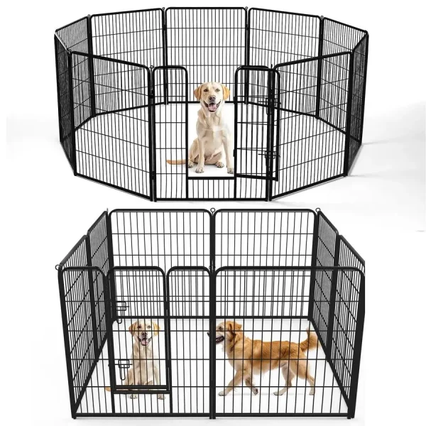 Portable 8-Panel Pet Play Yard