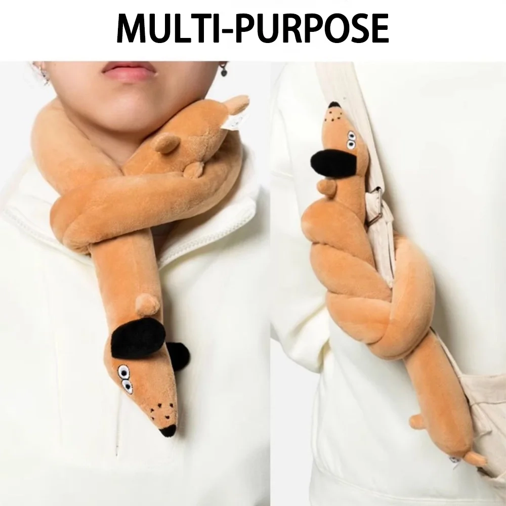 100cm Sausage Plush Squeaky Dog Toy - Image 6