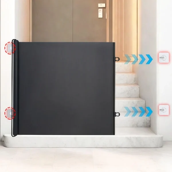 No-Drill Retractable Mesh Pet Gate