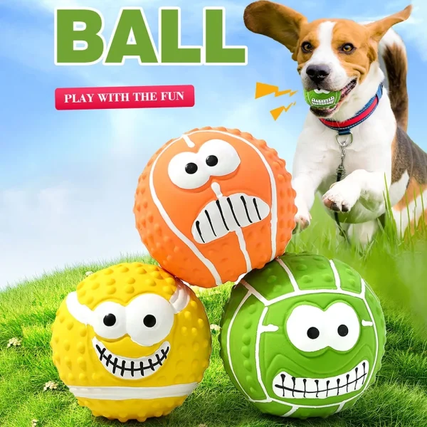 Durable Latex Squeaky Dog Ball Toy