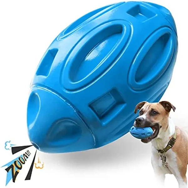 Durable Squeaky Rubber Dog Ball for Chewing and Interactive Play