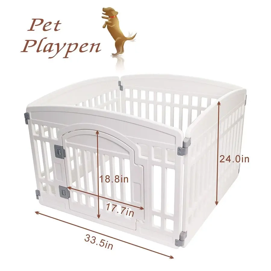 Compact 4-Panel Pet Enclosure with Door - Image 2